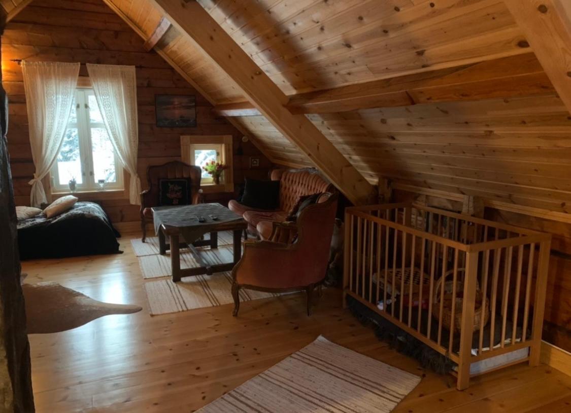100 Years Old Norwegian Log House In Tromso Villa Luaran gambar